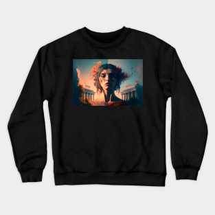 Greek woman Artistic Wallpaper Crewneck Sweatshirt